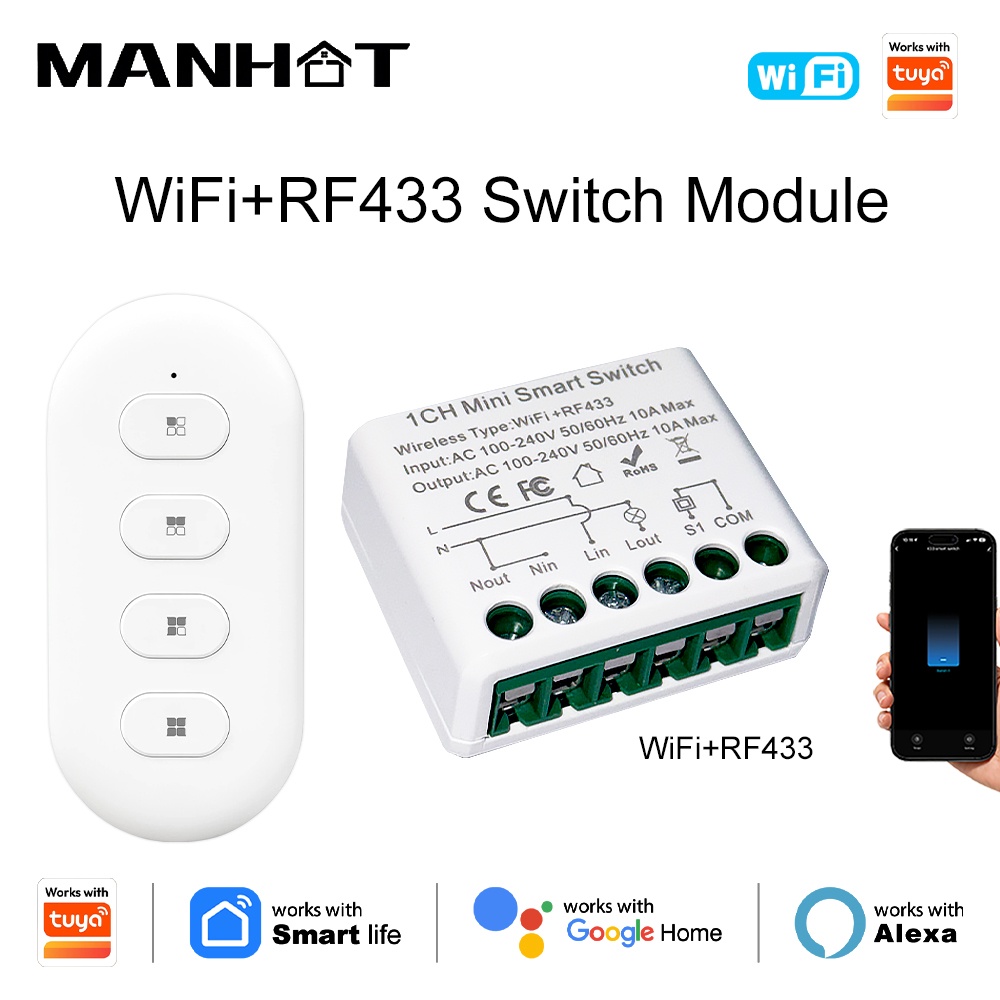 Smart Home Automation Diy - Interruptores de Luz Inteligentes Tuya WIFI
