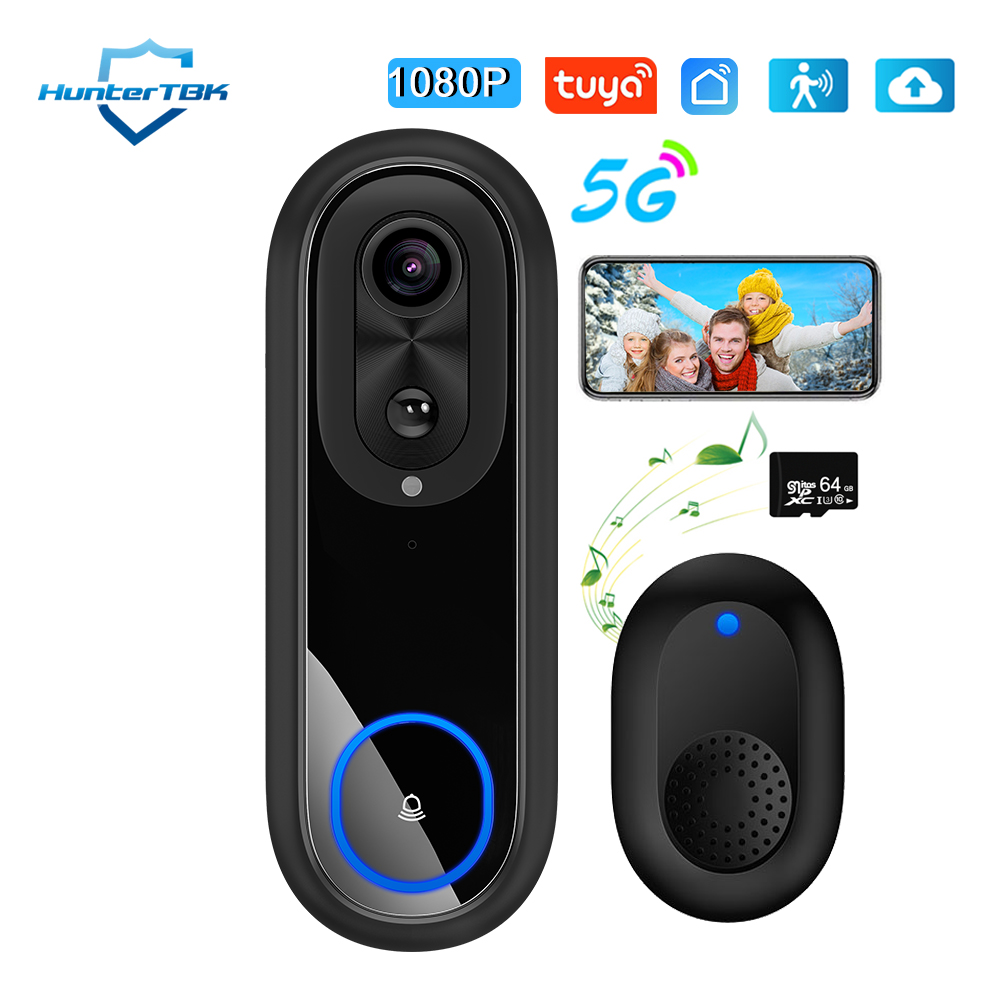 Smart Doorbell Wired - Campainha de vídeo wi-fi 5g, 2.4g,