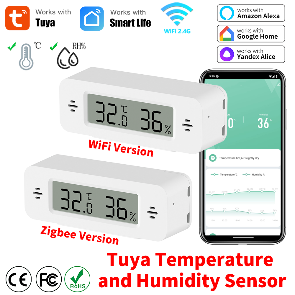 Home Automation Technology - Tuya wifi/zigbee sensor de umidade temperatura