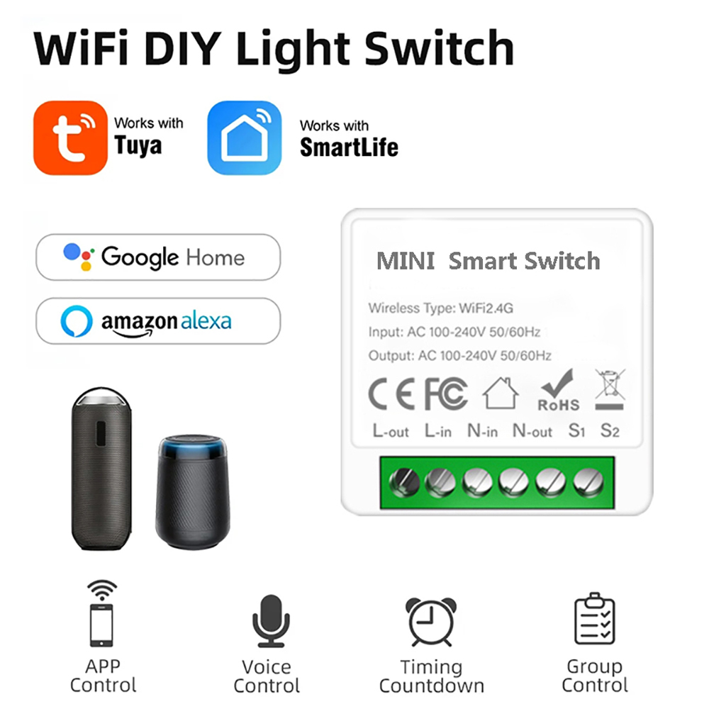 Smart Home Automation Diy - Controle de 2 vias tuya mini
