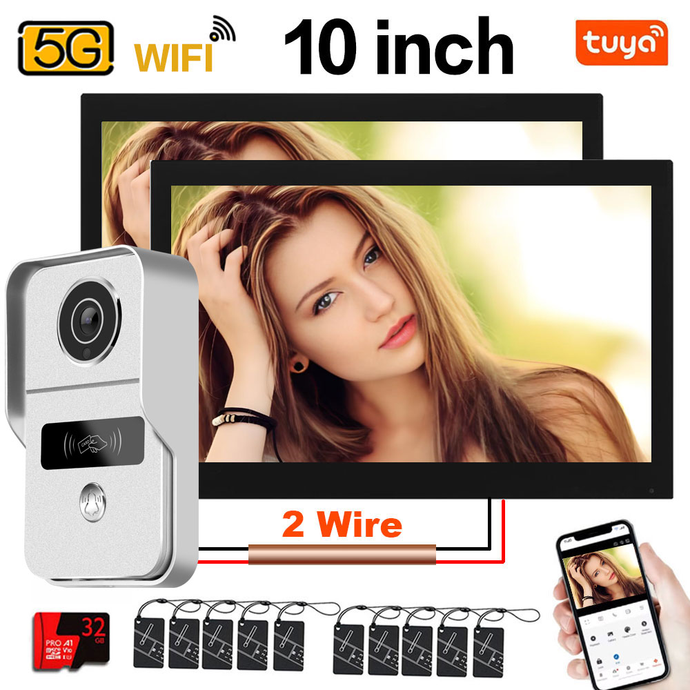 Smart Doorbell Wired - Monitor Touchscreen Tuya 1080P 5G Wifi