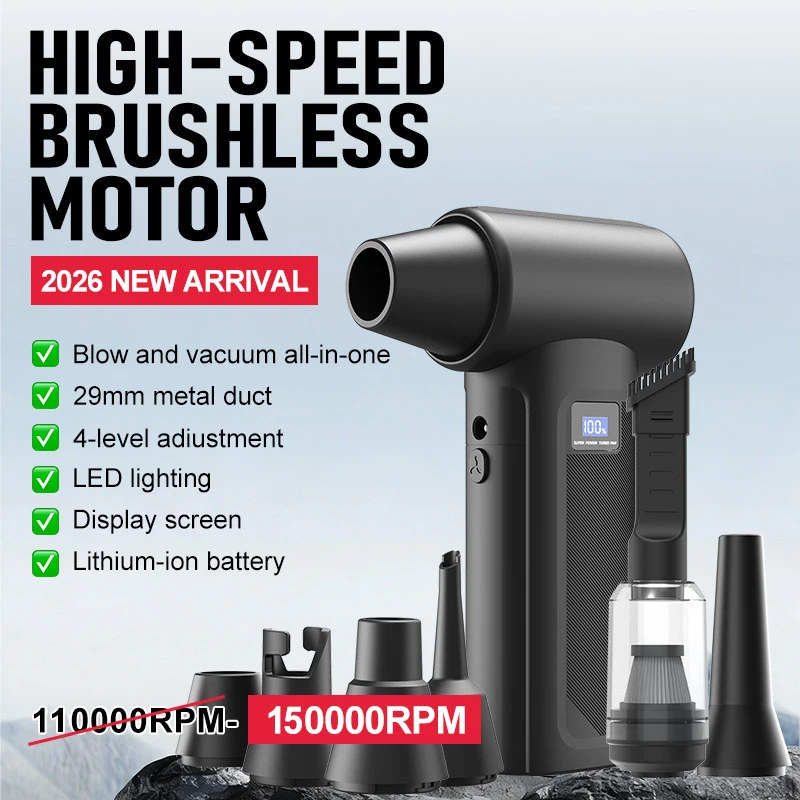 Home Automation System Diy - Ventilador Turbo Sem Fio 150000RPM, Mini