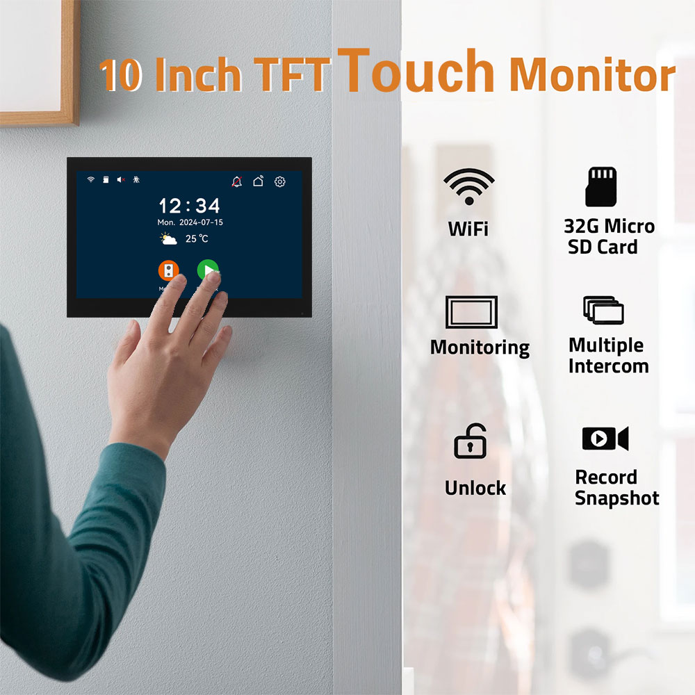 Monitor Touchscreen Tuya 1080P - Smart Doorbell Wired avaliação e preço