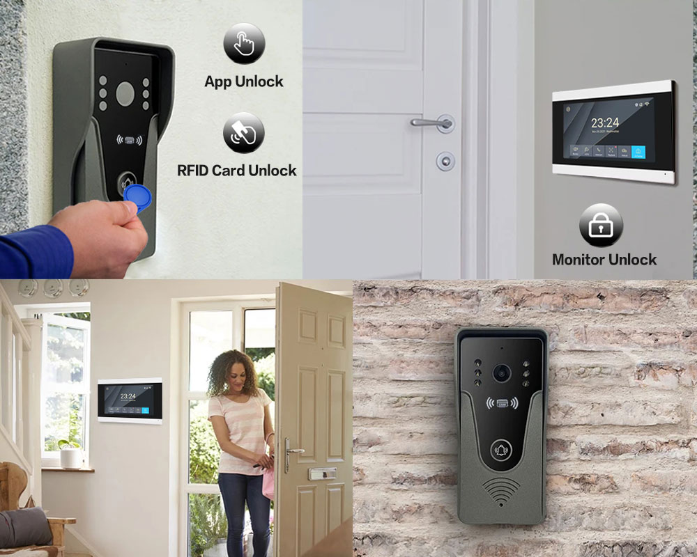 Tuya 1080p 7 Polegada tela de  - Smart Doorbell Wired avaliação e preço
