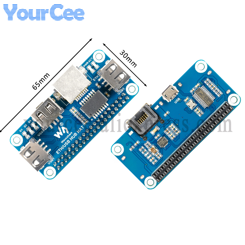 Módulo de Expansão USB HUB HAT - Pi Zero W Board avaliação e preço