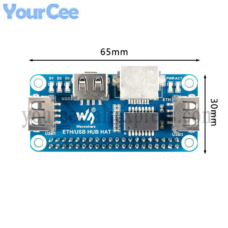 Módulo de Expansão USB HUB HAT - Pi Zero W Board avaliação e preço